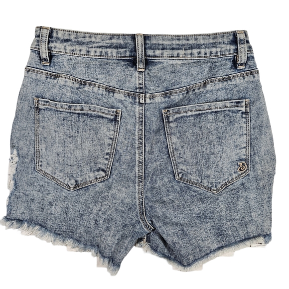 Indigo Rein Cutoff Distressed Jean Shorts, 7/27 - Picture 5 of 12